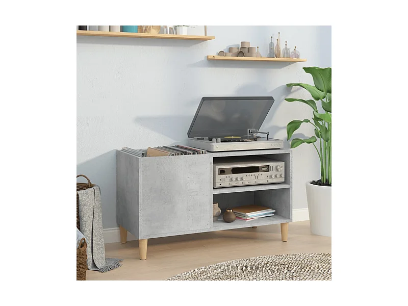 Plattenschrank Betongrau 84,5x38x48 cm Holzwerkstoff