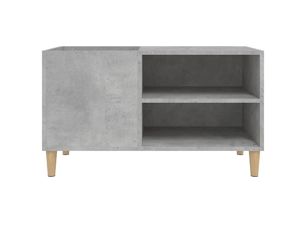 Mueble discos madera contrachapada gris hormigón 84,5x38x48 cm