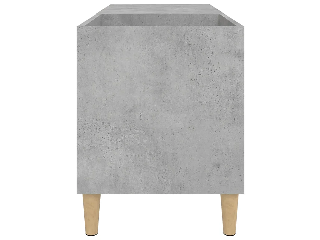 Mueble discos madera contrachapada gris hormigón 84,5x38x48 cm