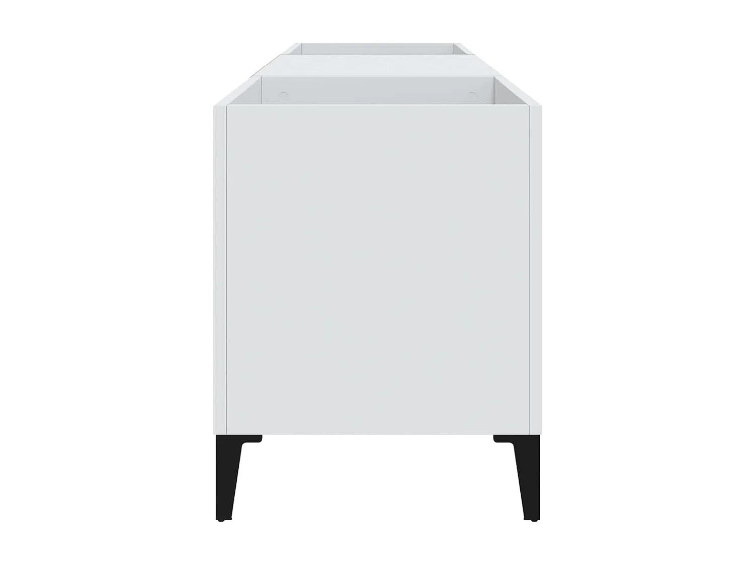 Armoire à disques blanc 121x38x48 cm bois d'ingénierie