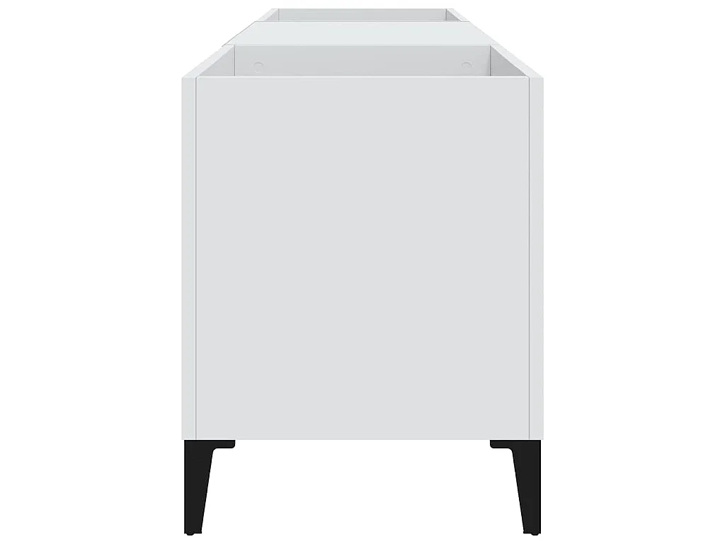 Armoire à disques blanc 121x38x48 cm bois d'ingénierie