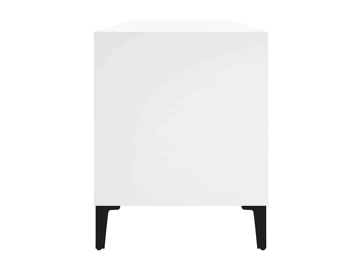 Platenkast 100x38x48 cm bewerkt hout wit