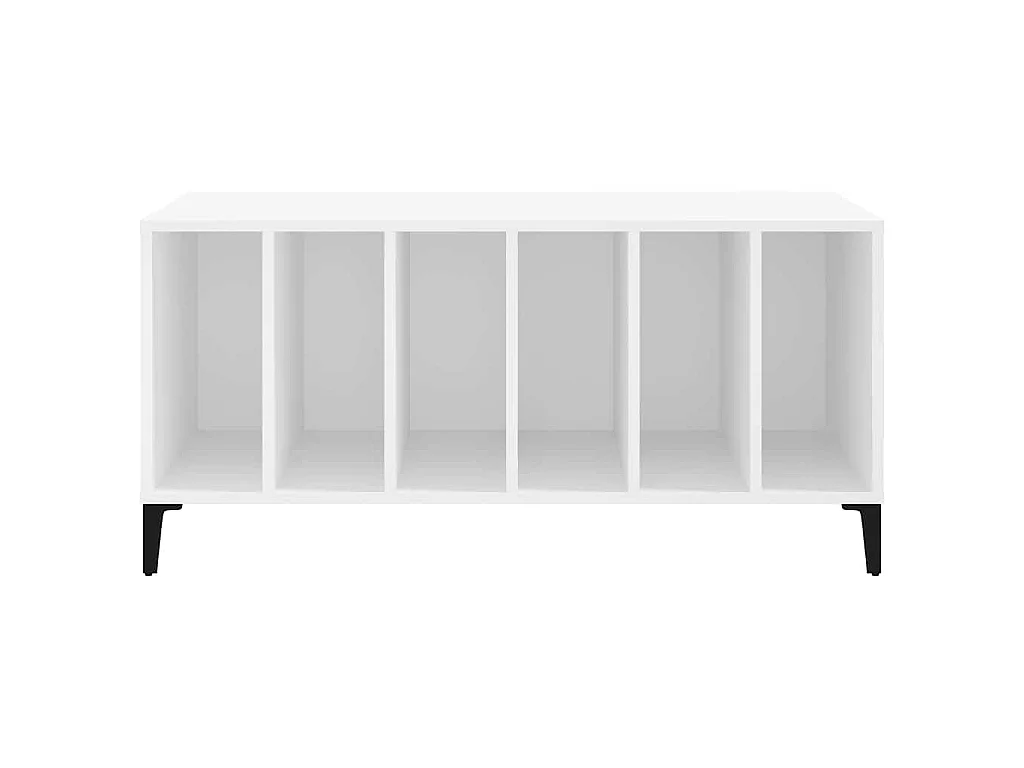 Mueble para discos madera contrachapada blanco 100x38x48 cm