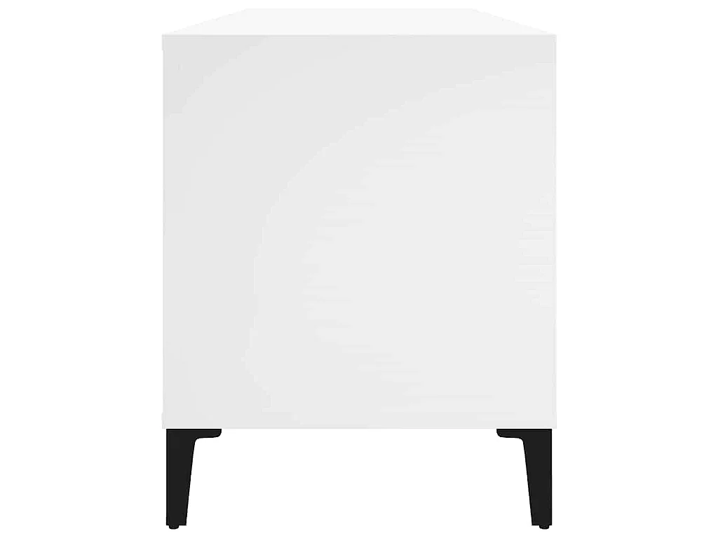 Mueble para discos madera contrachapada blanco 100x38x48 cm