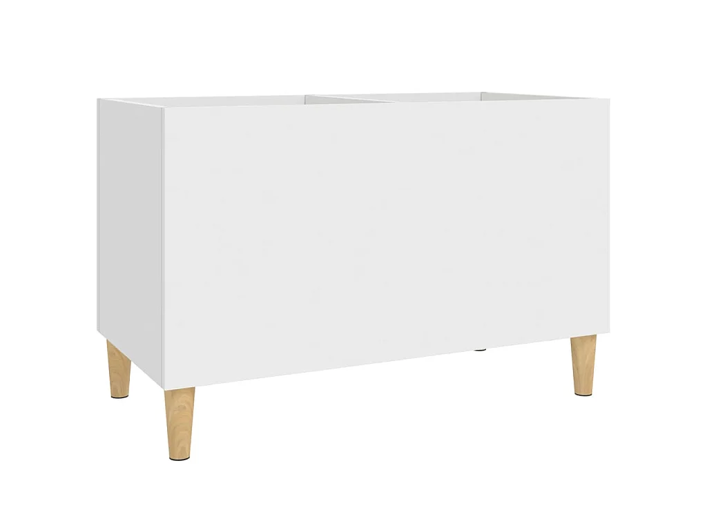 Mueble para discos madera contrachapada blanco 74,5x38x48 cm