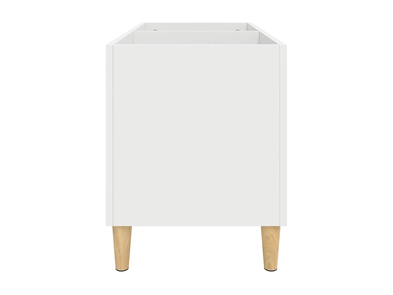 Mueble para discos madera contrachapada blanco 74,5x38x48 cm