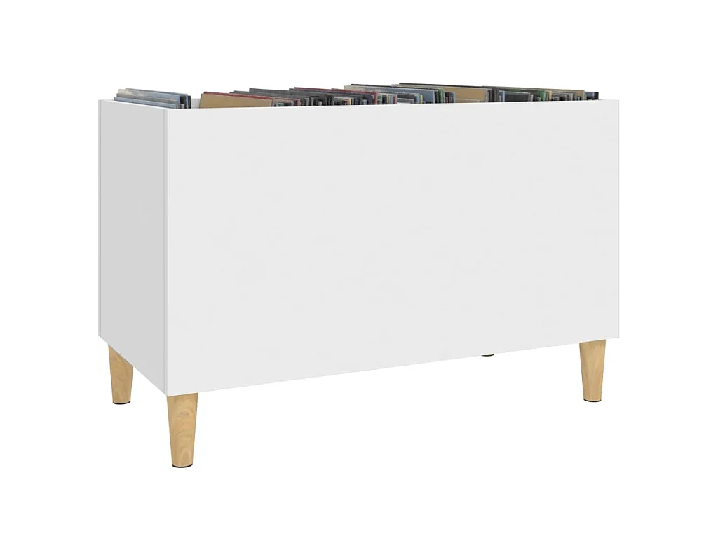 Armoire à disques blanc 74,5x38x48 cm bois d'ingénierie