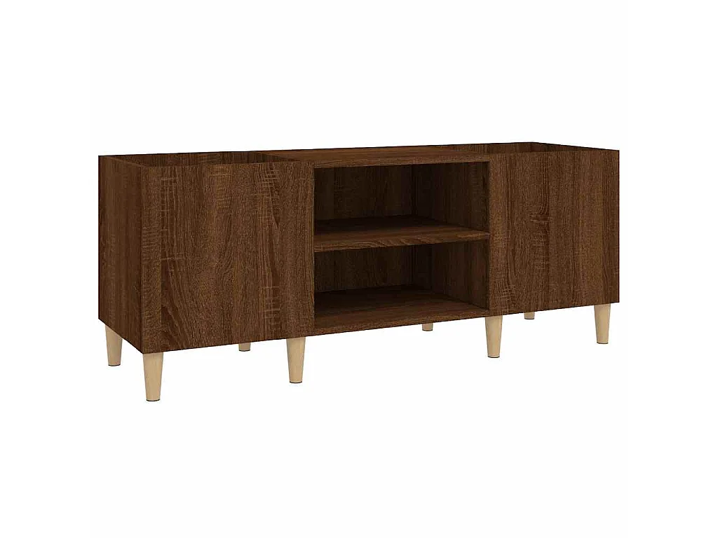 Mobile Porta Dischi Rovere Marrone 121x38x48 Legno Multistrato