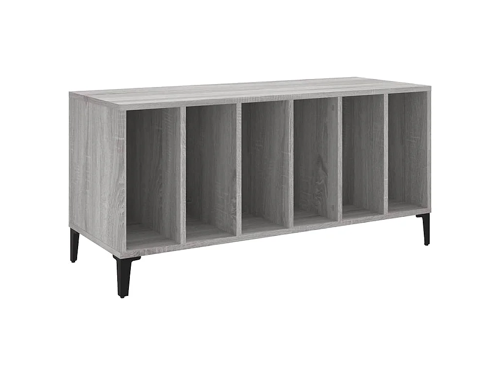 Mueble para discos madera contrachapada gris Sonoma 100x38x48cm