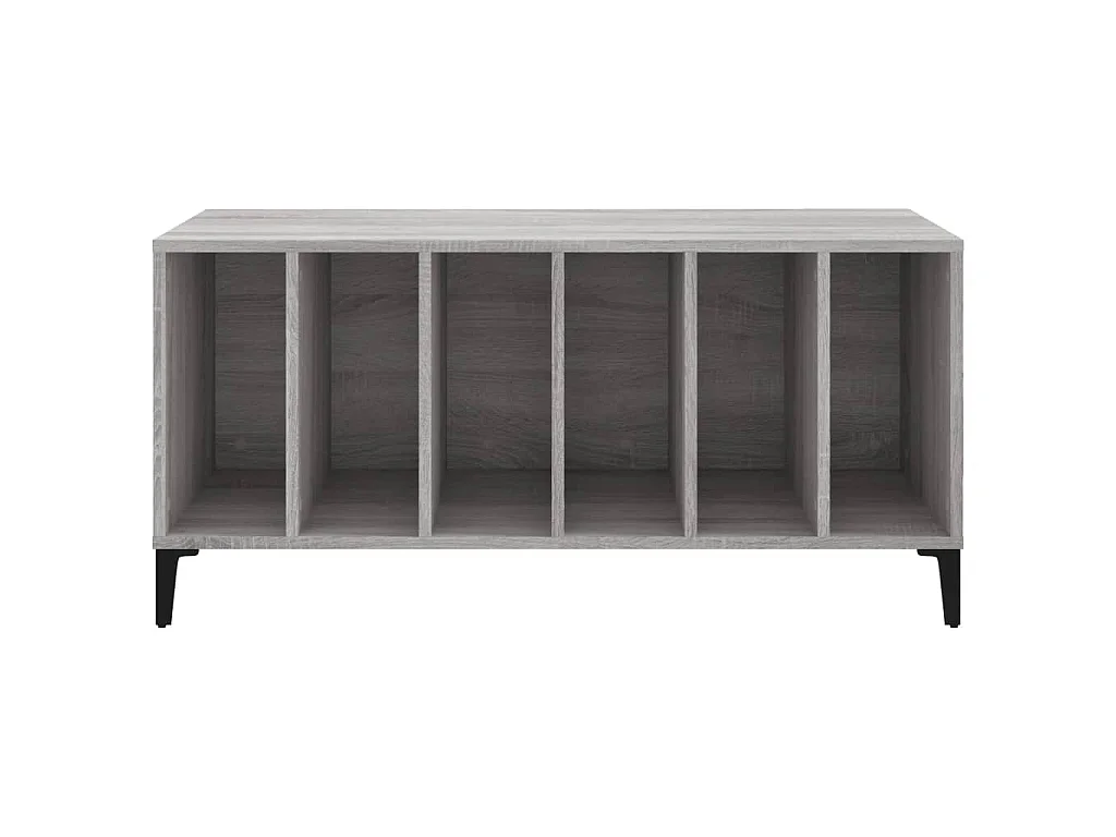 Mueble para discos madera contrachapada gris Sonoma 100x38x48cm