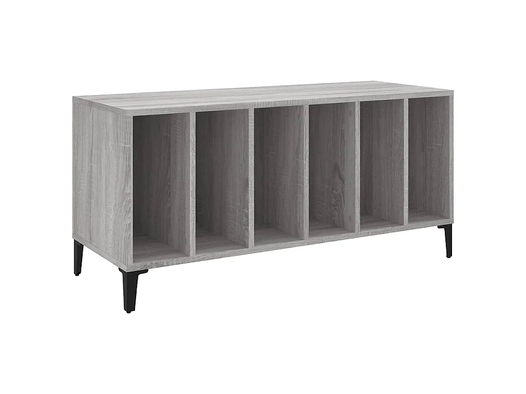 Mueble para discos madera contrachapada gris Sonoma 100x38x48cm
