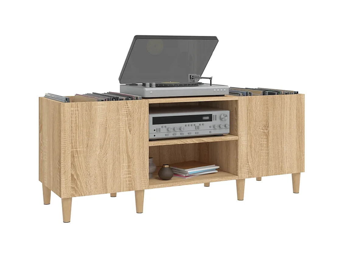 Plattenschrank Sonoma-Eiche 121x38x48 cm Holzwerkstoff