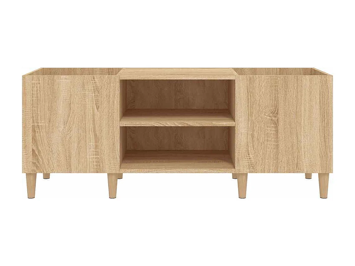 Meuble à disques Chêne Sonoma 121x38x48 cm Bois d'ingénierie