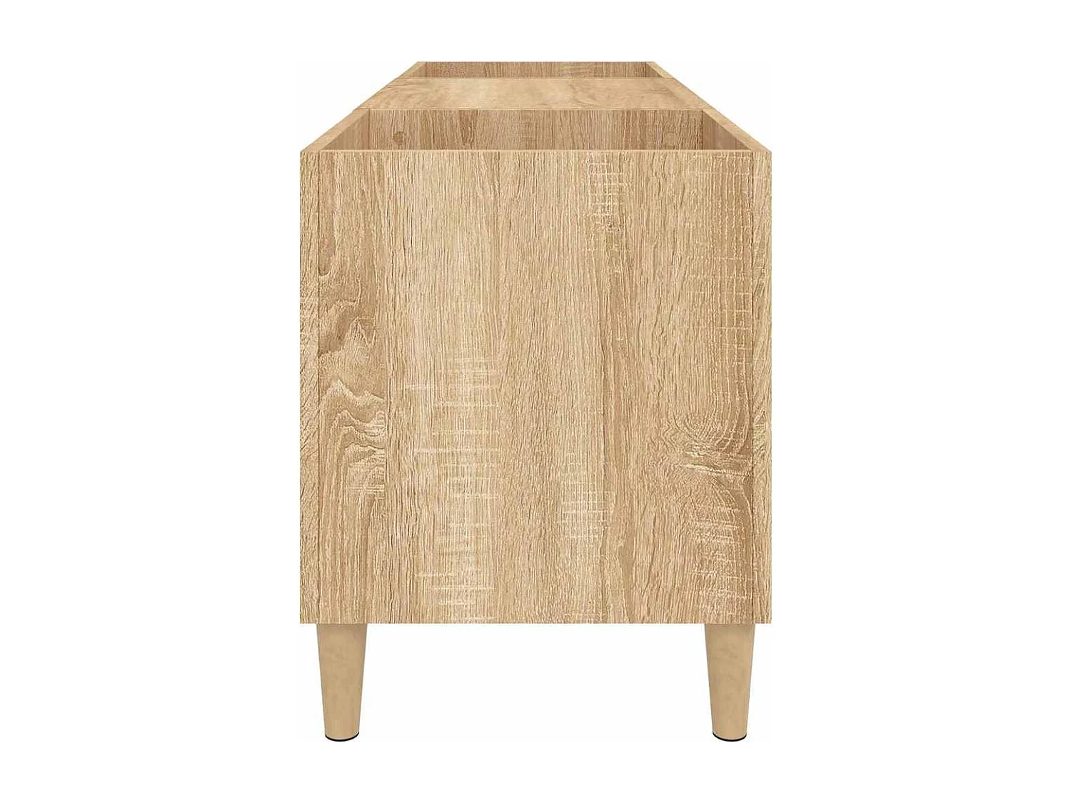 Meuble à disques Chêne Sonoma 121x38x48 cm Bois d'ingénierie