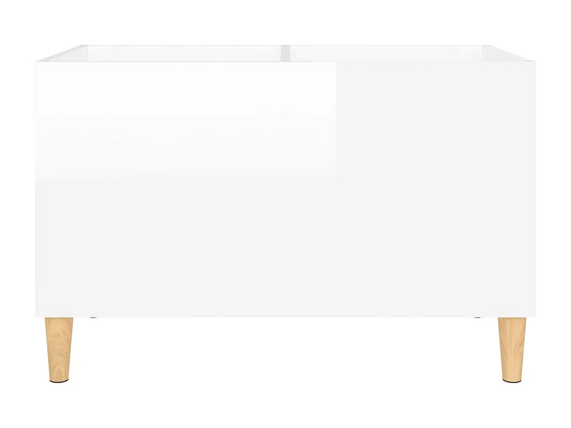 Platenkast 74,5x38x48 cm bewerkt hout hoogglans wit