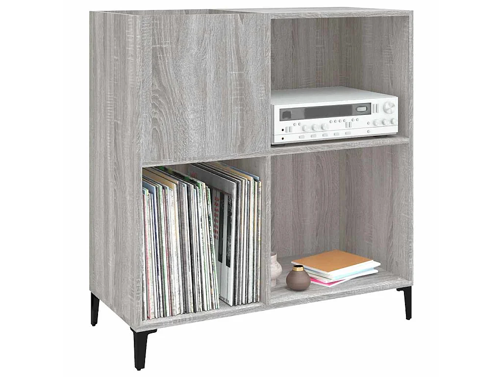 Plattenschrank Grau Sonoma 84,5x38x89 cm Holzwerkstoff