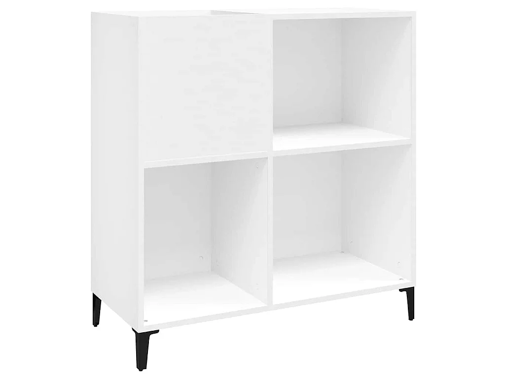 Plattenschrank Weiß 84,5x38x89 cm Holzwerkstoff