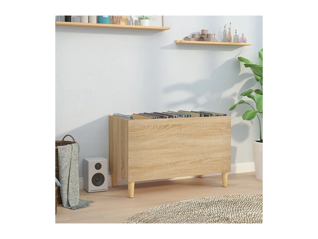 Armoire à disques chêne sonoma 74,5x38x48 cm bois d'ingénierie