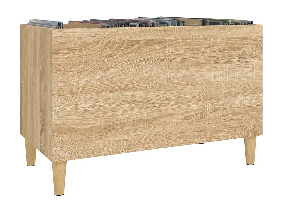 Armário p/ discos 74,5x38x48 cm deriv. madeira carvalho sonoma