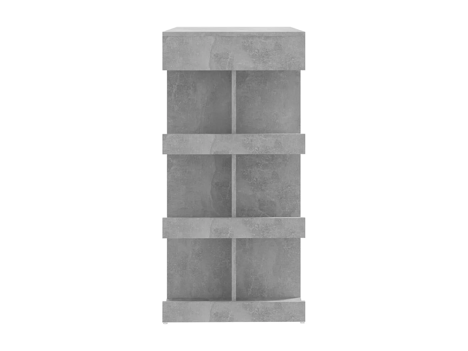 Table de bar étagère de rangement Gris béton Bois d'ingénierie