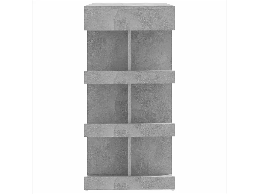 Table de bar étagère de rangement Gris béton Bois d'ingénierie
