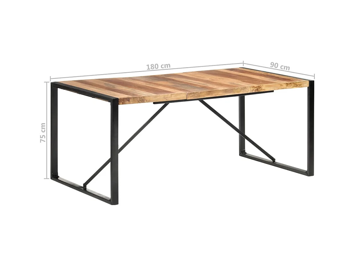 Table à manger 180x90x75 cm bois massif