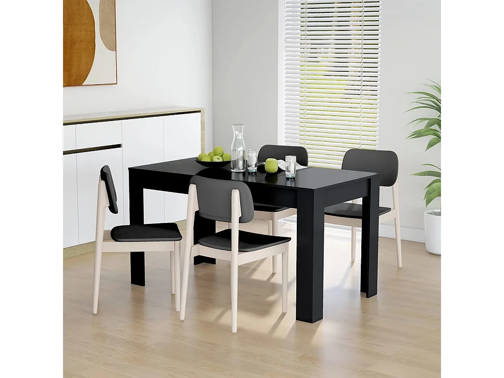 Esstisch Schwarz 140x74,5x76 cm Holzwerkstoff