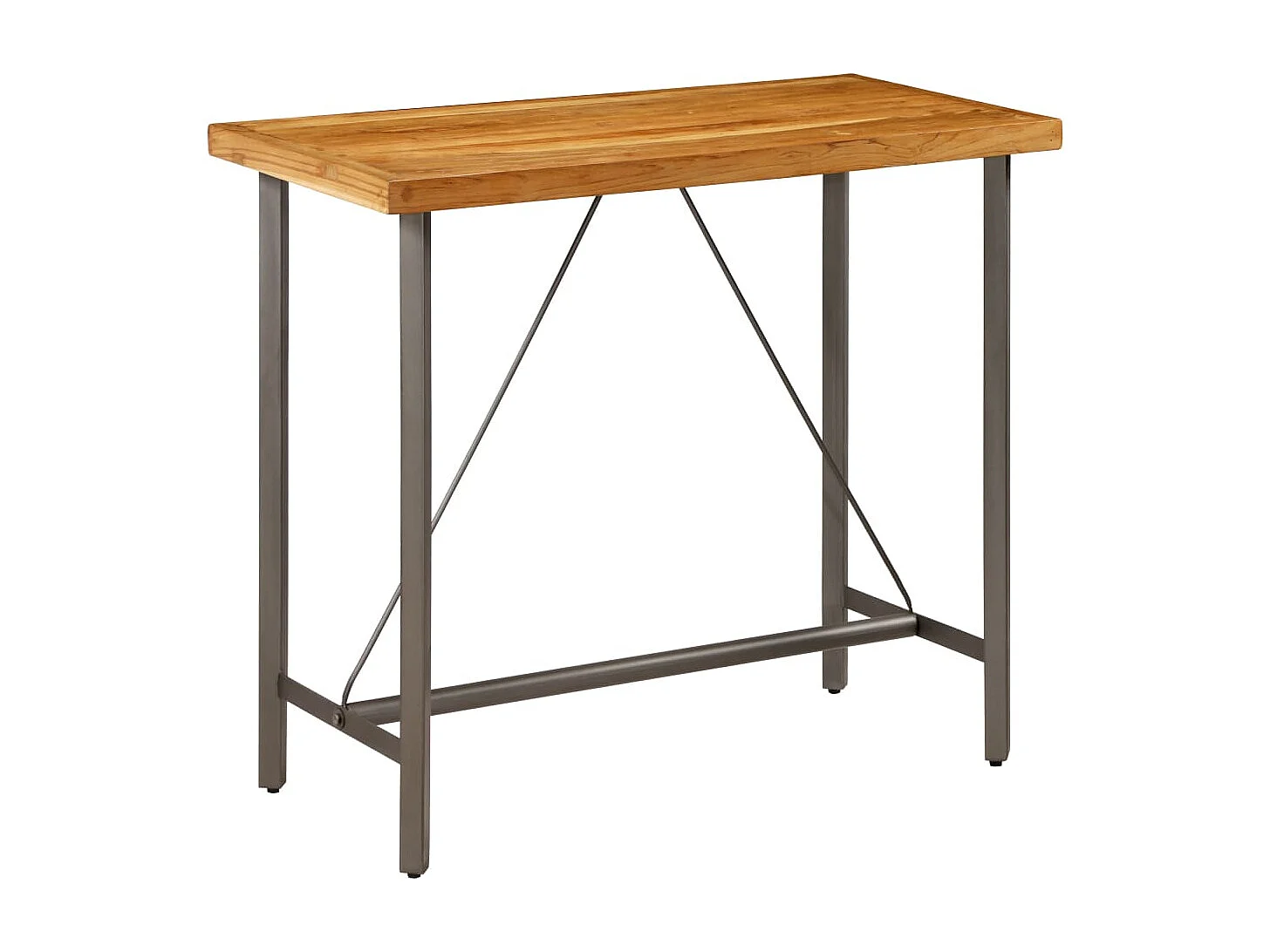 Table de bar Teck recyclé massif 120x58x106 cm