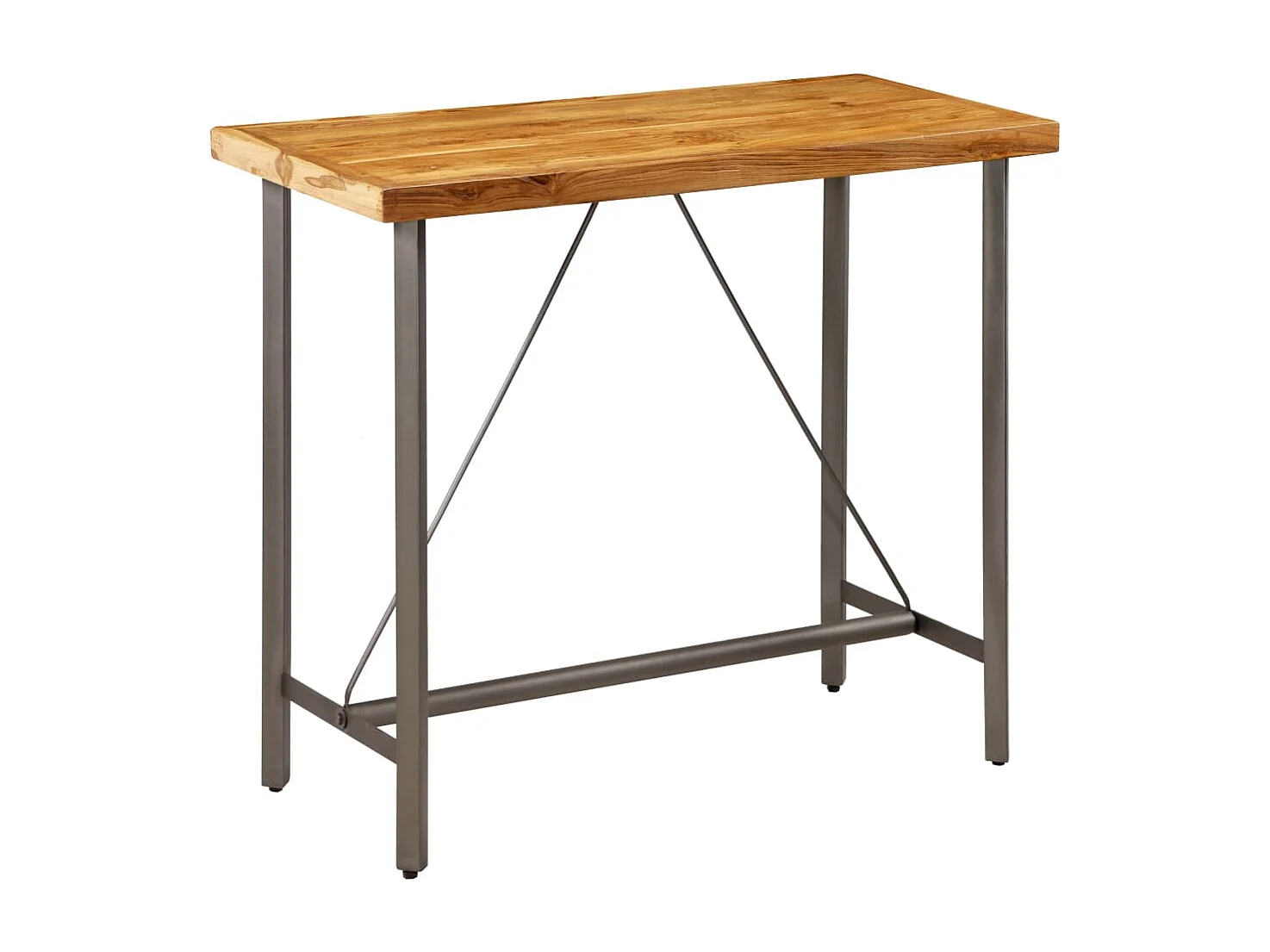 Table de bar Teck recyclé massif 120x58x106 cm