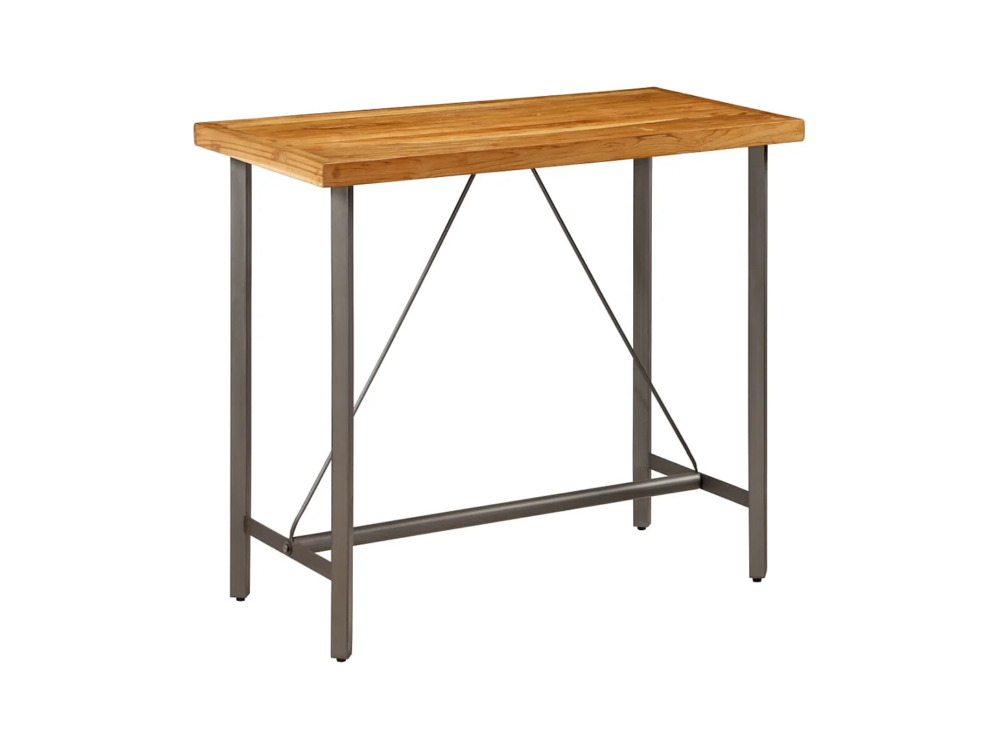 Table de bar Teck recyclé massif 120x58x106 cm