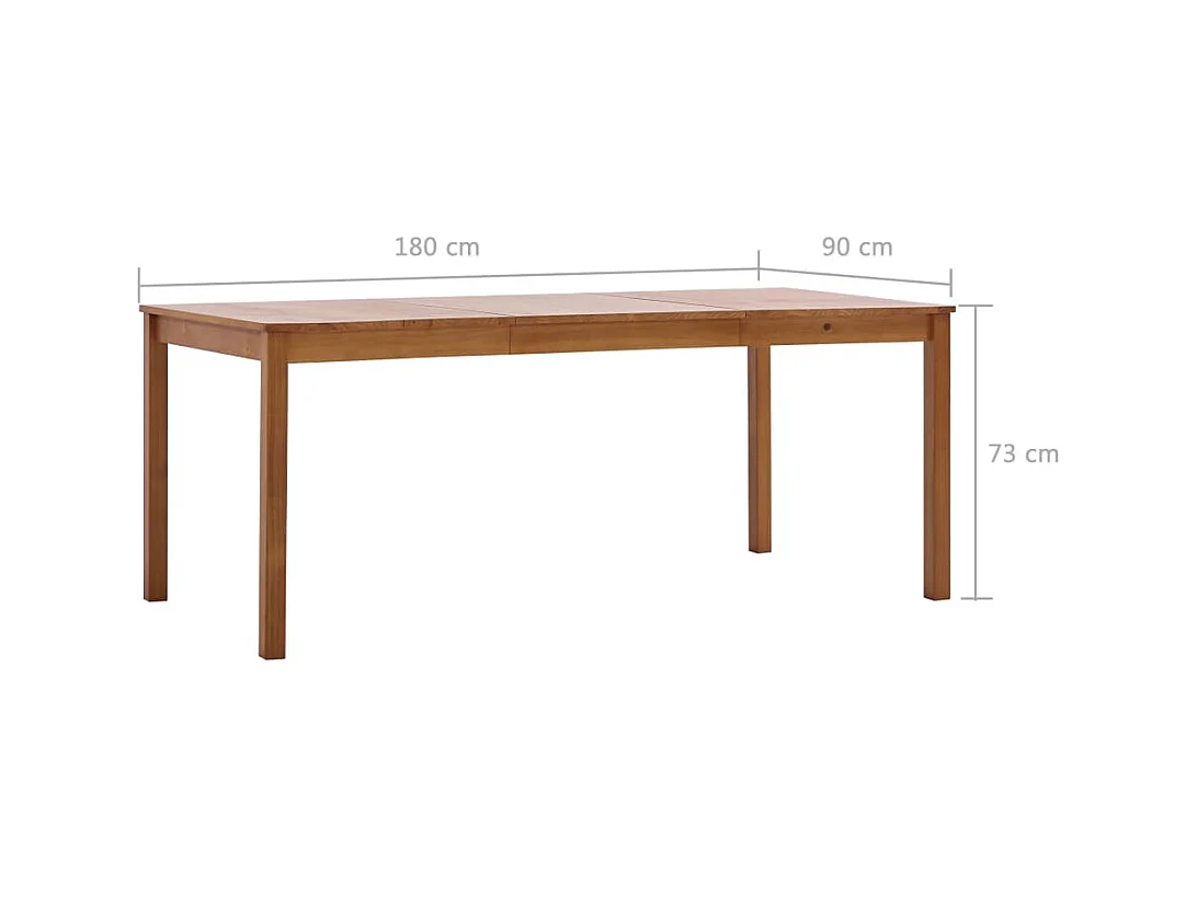 Table à manger Marron miel 180x90x73 cm Bois de pin
