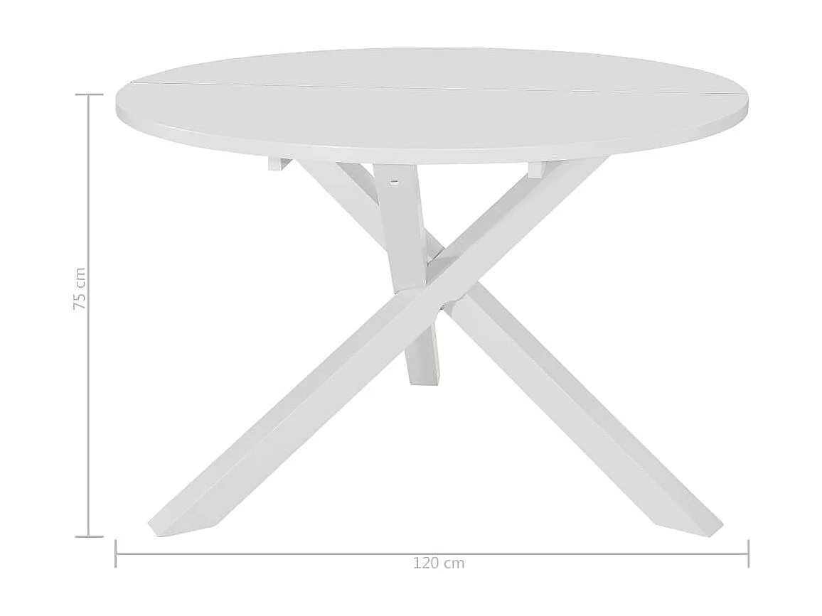 Mesa de jantar 120x75 cm MDF branco