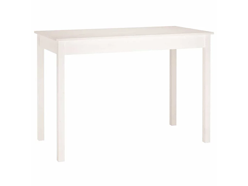 Table à manger Blanc 110x55x75 cm Bois massif de pin