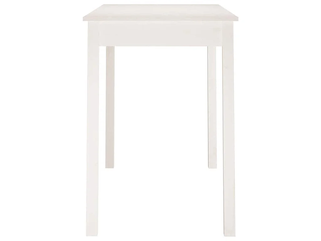Table à manger Blanc 110x55x75 cm Bois massif de pin
