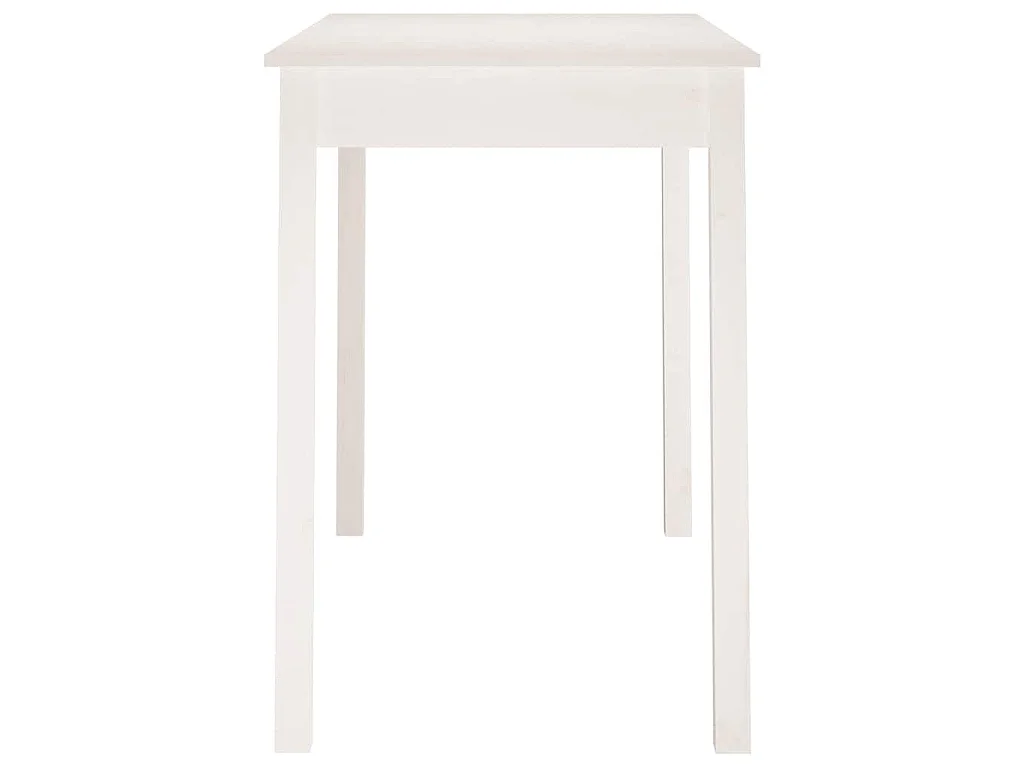 Table à manger Blanc 110x55x75 cm Bois massif de pin
