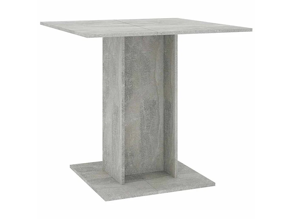 Table à manger Gris béton 80x80x75 cm bois d'ingénierie