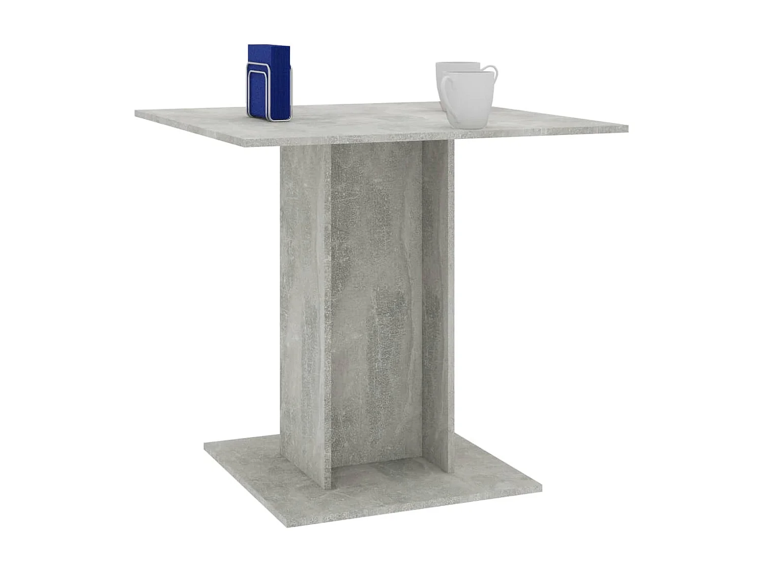 Table à manger Gris béton 80x80x75 cm bois d'ingénierie
