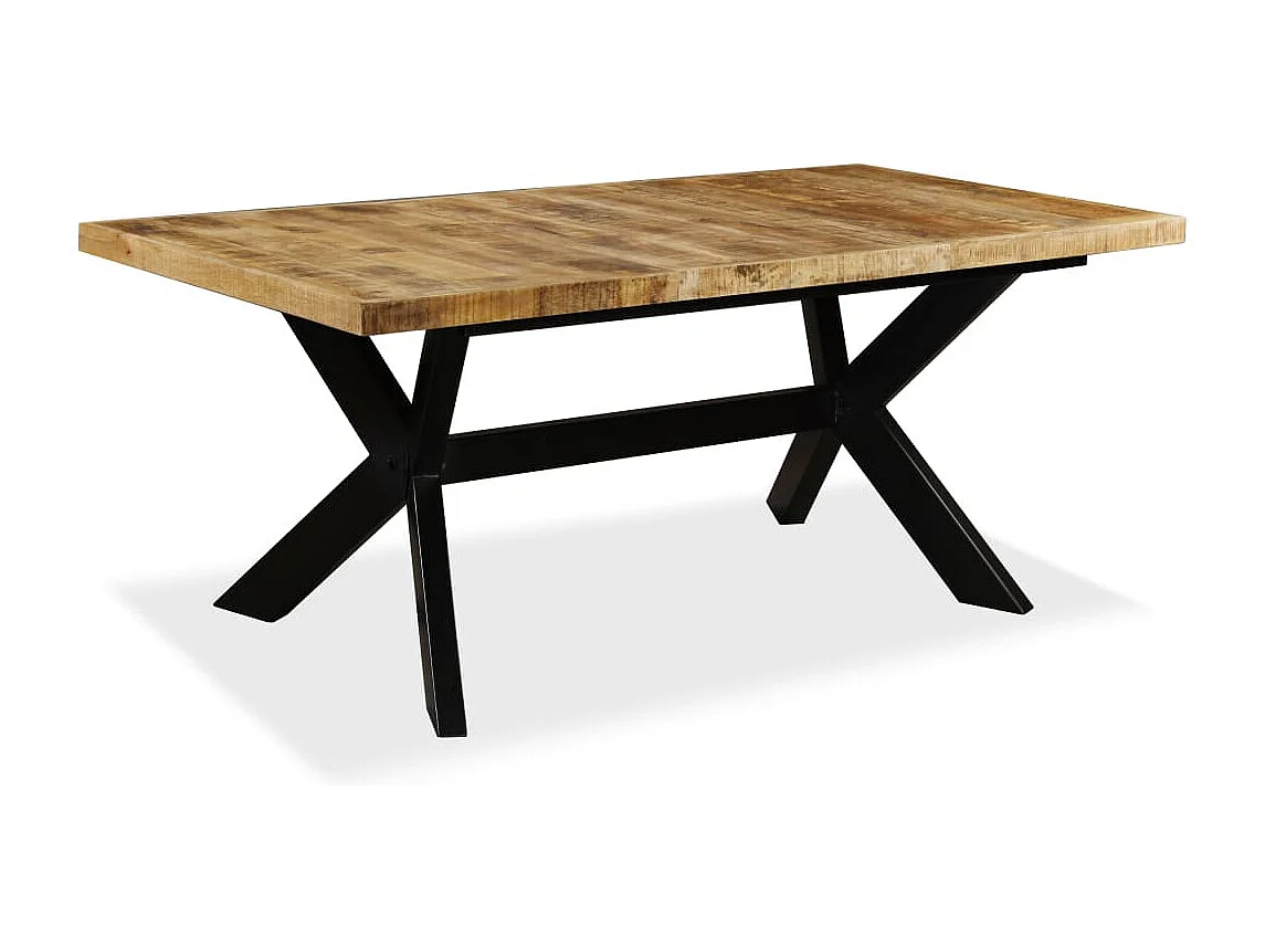 Esstisch Massivholz Mango und Stahlgestell 180 cm