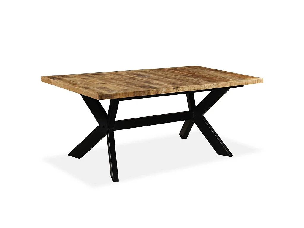 Esstisch Massivholz Mango und Stahlgestell 180 cm