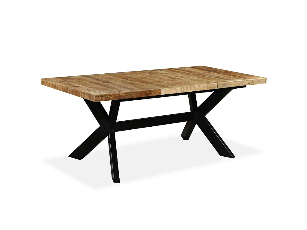 Esstisch Massivholz Mango und Stahlgestell 180 cm