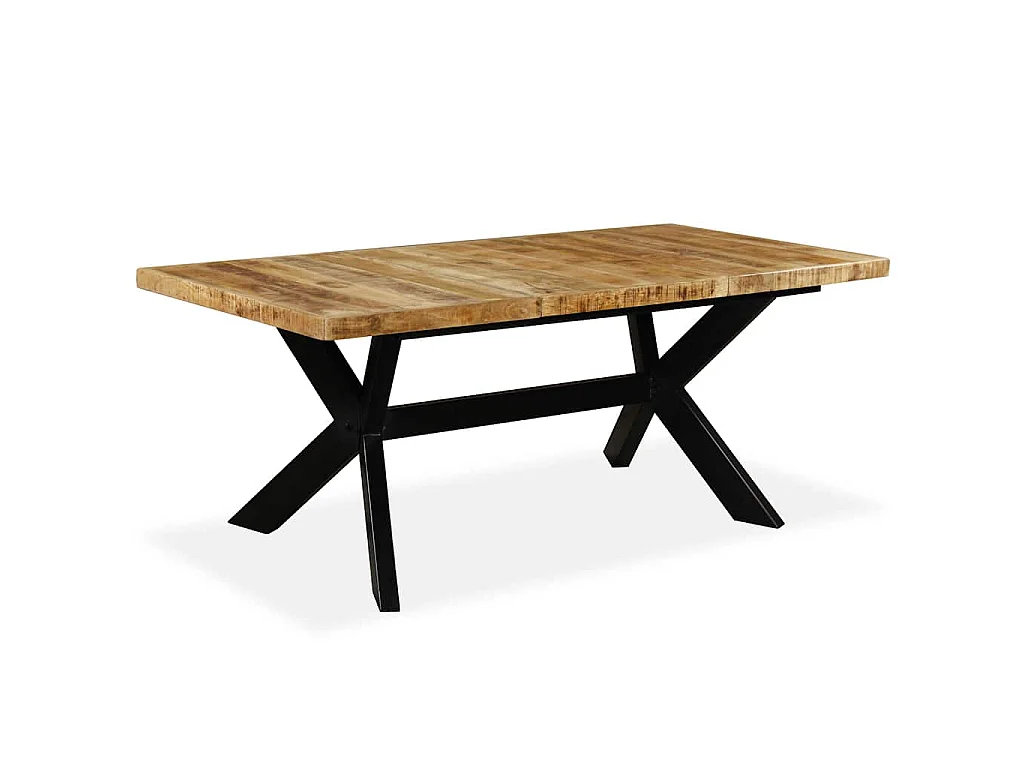 Esstisch Massivholz Mango und Stahlgestell 180 cm