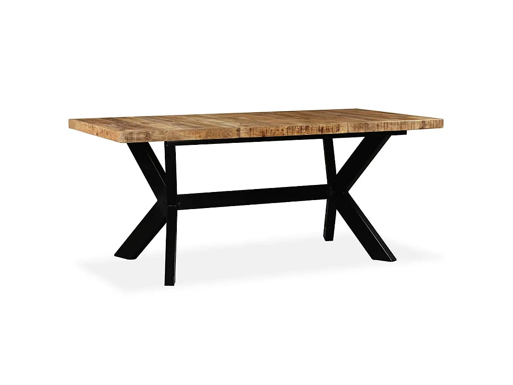 Esstisch Massivholz Mango und Stahlgestell 180 cm