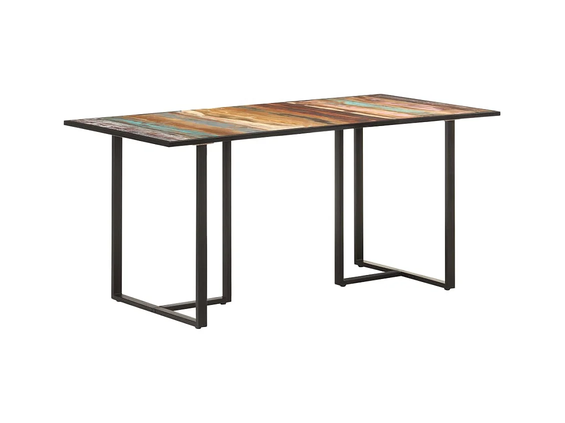Table de salle à manger 160 cm Bois de récupération massif