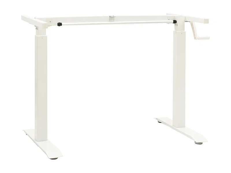 Estrutura mesa ajustável em altura com manivela branco