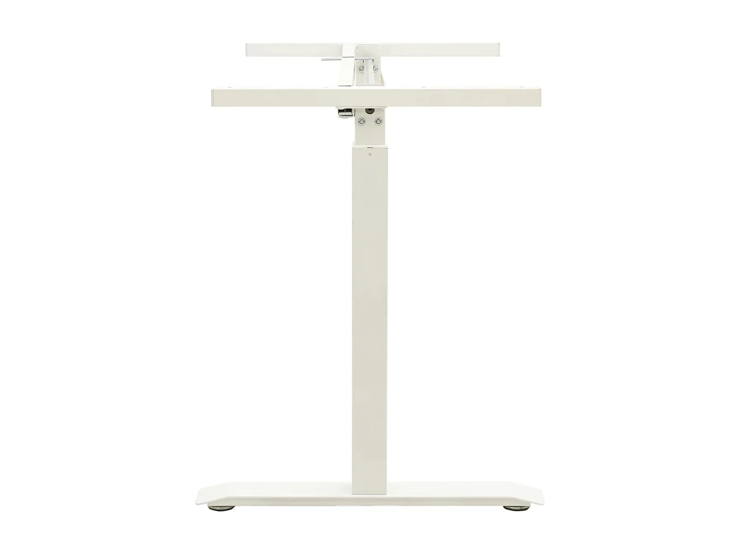 Schreibtisch-Gestell Manuell Höhenverstellbar Handkurbel Weiß
