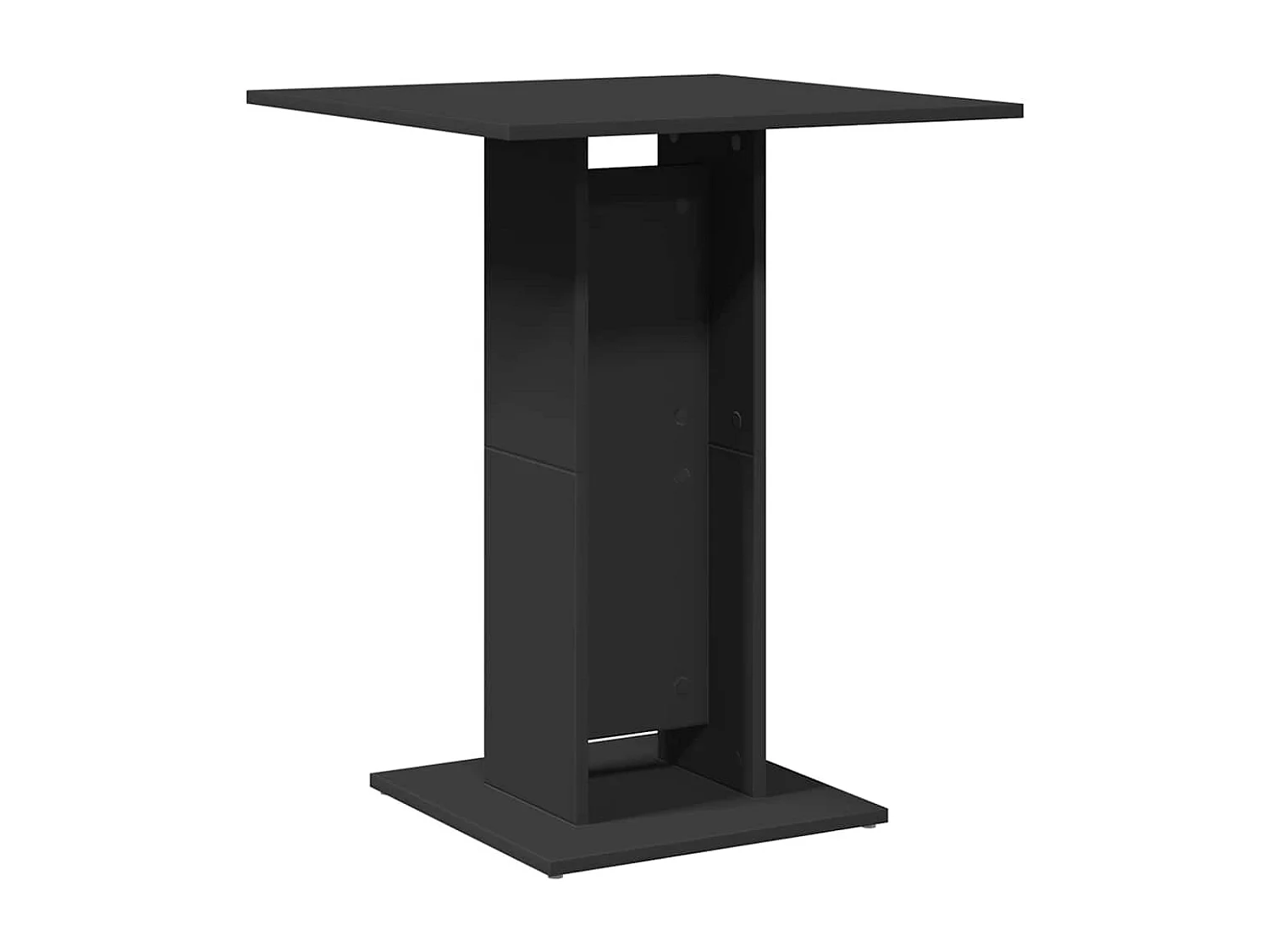 Table de bistro Noir 60x60x75 cm Bois d'ingénierie
