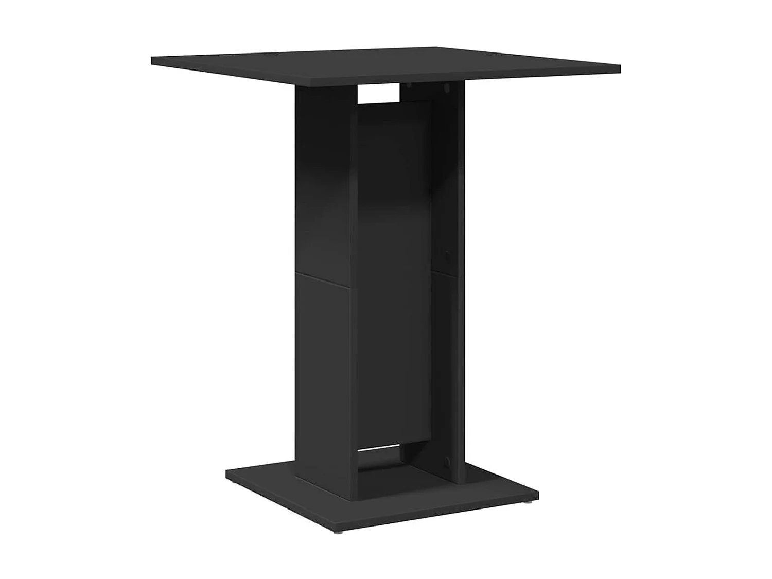Table de bistro Noir 60x60x75 cm Bois d'ingénierie