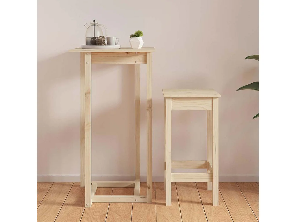 Table de bar 60x60x110 cm Bois massif de pin