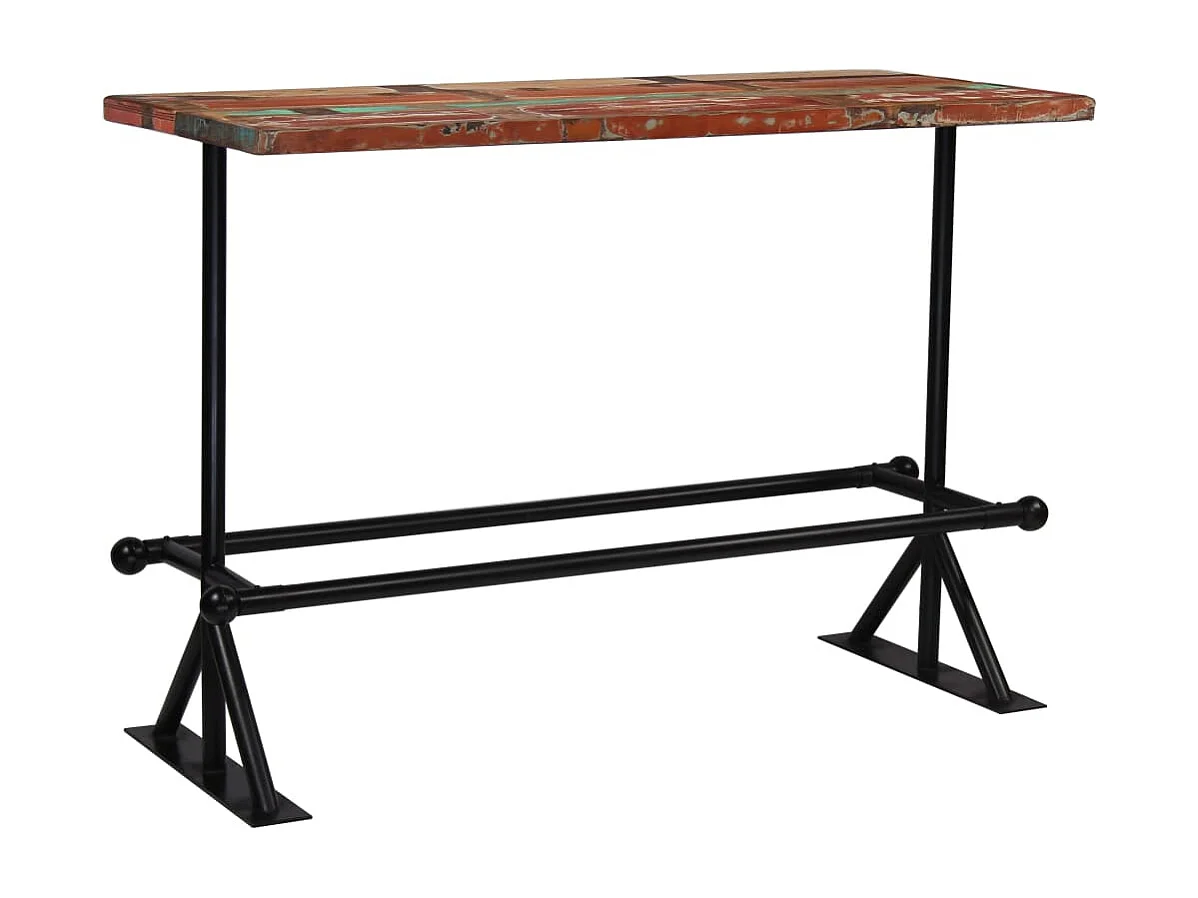 Bartisch Massives Altholz Mehrfarbig 150x70x107 cm