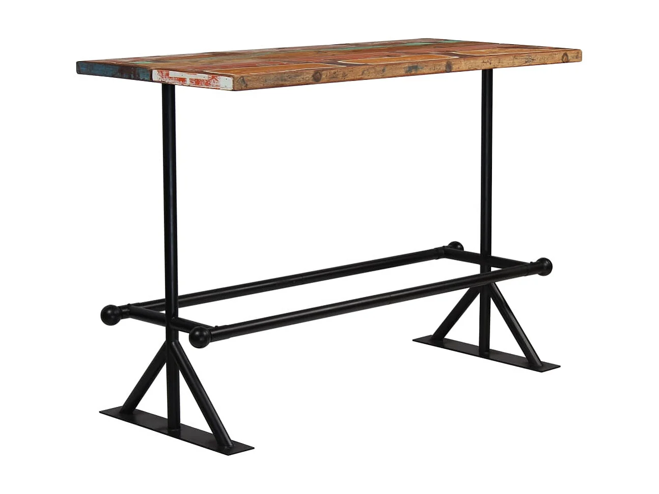 Bartisch Massives Altholz Mehrfarbig 150x70x107 cm